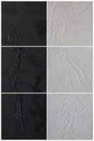 Marcinelle 262, Oltre - 90x60cm - Olio su tela con sabbia, polvere di marmo e materiale acrilico